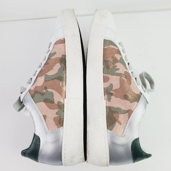 Meline, Camo Rivets All Leather Lace-up Sneaker, Sz 6M - Picture 5 of 8